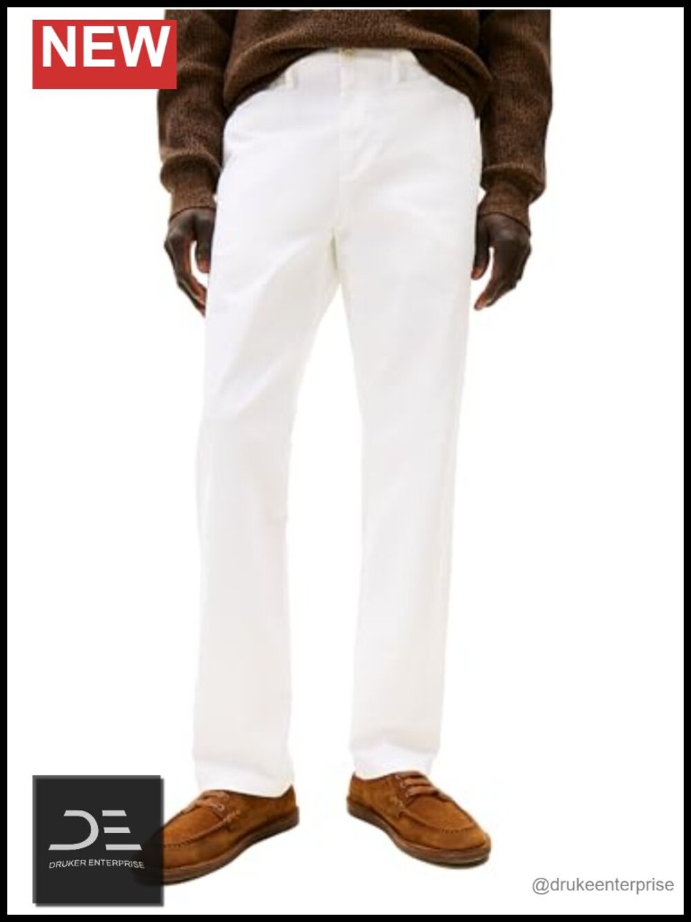 Men's Stretch Cotton Chino Pants Custom Fit Straight Leg